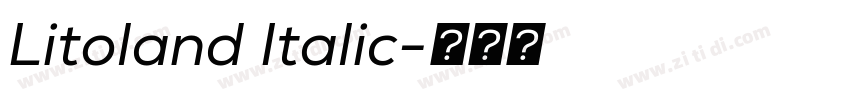 Litoland Italic字体转换 Litoland Italic字体转换